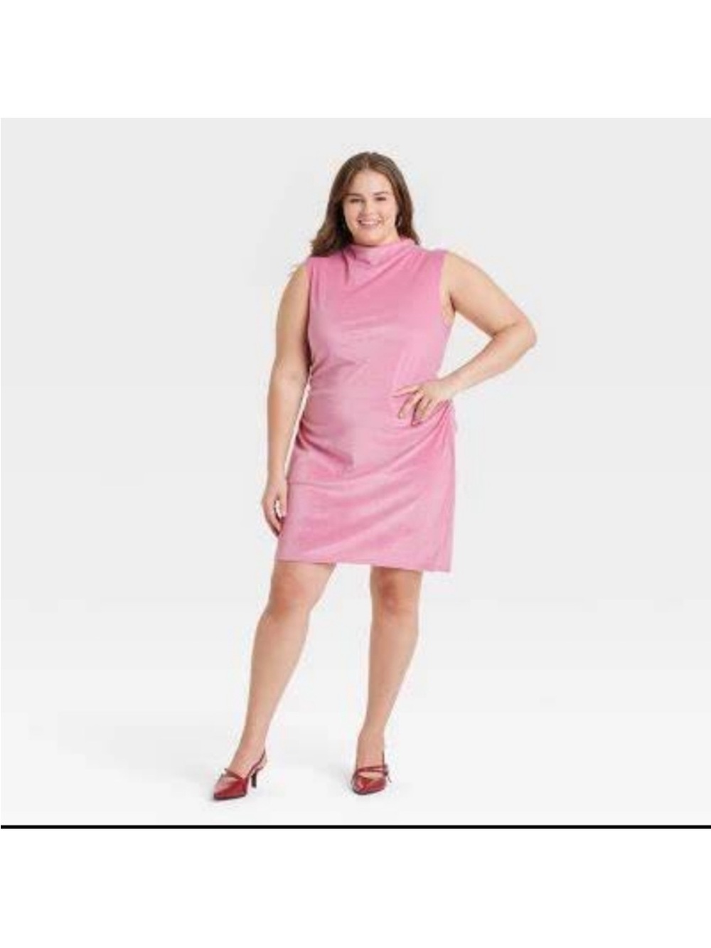 Sleeveless Pink Shift Dress
